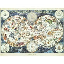 Ravensburger (16003) - "Mappemonde des Animaux Fantastiques" - 1500 pièces