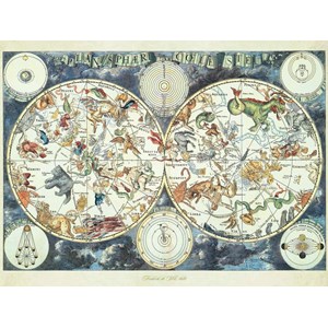 Ravensburger (16003) - "Mappemonde des Animaux Fantastiques" - 1500 pièces