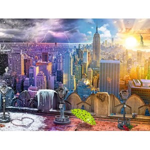 Ravensburger (16008) - "Les Saisons à New York" - 1500 pièces