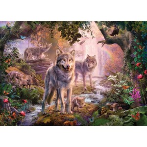 Ravensburger (15185) - "Famille de Loup en Ete" - 1000 pièces