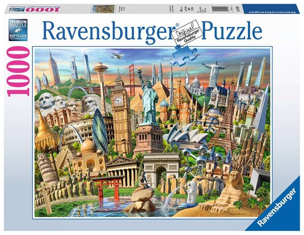 Ravensburger (19890) - "Monuments du Monde" - 1000 pièces