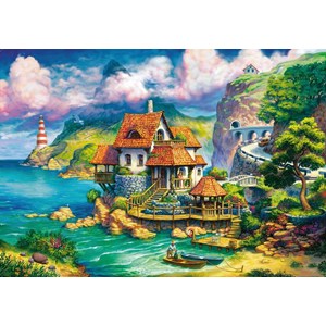 Ravensburger (15273) - "Cottage sur la Falaise" - 1000 pièces