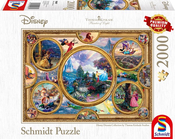 Schmidt Spiele (59607) - Thomas Kinkade: "Disney Dreams Collection" - 2000 pièces