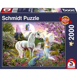 Schmidt Spiele (58951) - "Fairy and Unicorn" - 2000 pièces