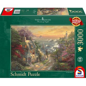 Schmidt Spiele (59482) - Thomas Kinkade: "The Village Lighthouse" - 3000 pièces
