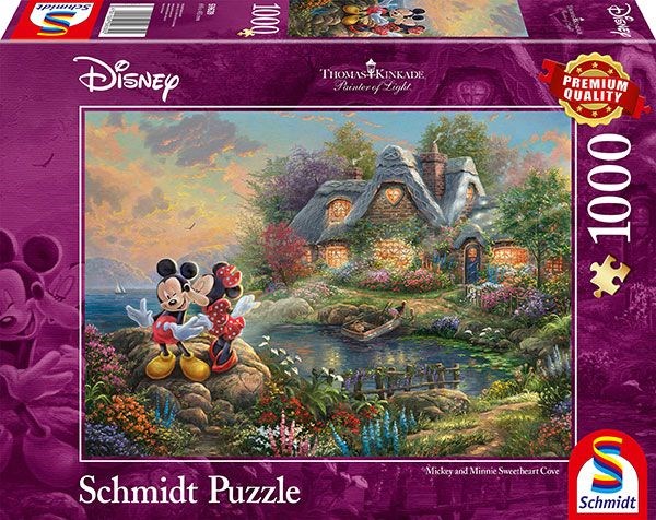 Schmidt Spiele (59639) - Thomas Kinkade: "Sweethearts Mickey & Minnie" - 1000 pièces
