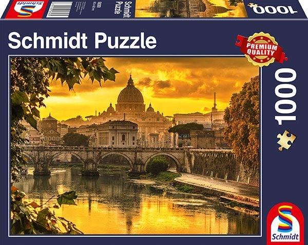 Schmidt Spiele (58393) - "Golden Light over Rome" - 1000 pièces