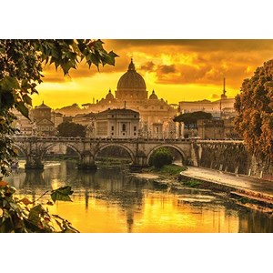 Schmidt Spiele (58393) - "Golden Light over Rome" - 1000 pièces