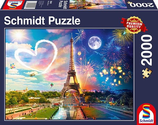Schmidt Spiele (58941) - "Paris, Day and Night" - 2000 pièces