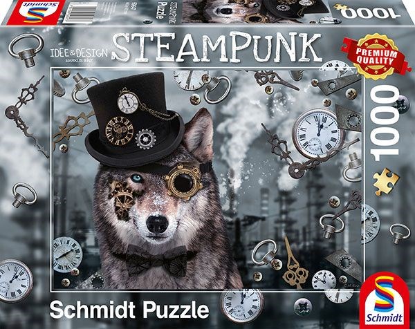 Schmidt Spiele (59647) - Markus Binz: "Steampunk Wolf" - 1000 pièces