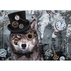 Schmidt Spiele (59647) - Markus Binz: "Steampunk Wolf" - 1000 pièces
