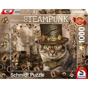 Schmidt Spiele (59644) - Markus Binz: "Steampunk Cat" - 1000 pièces