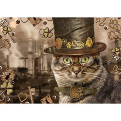 Schmidt Spiele (59644) - Markus Binz: "Steampunk Cat" - 1000 pièces