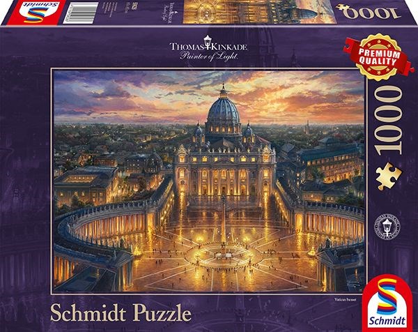 Schmidt Spiele (59628) - Thomas Kinkade: "Vatican Sunset" - 1000 pièces
