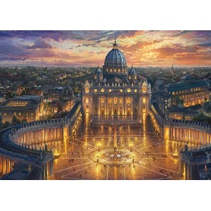 Schmidt Spiele (59628) - Thomas Kinkade: "Vatican Sunset" - 1000 pièces