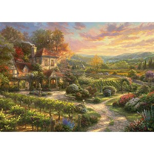Schmidt Spiele (59629) - Thomas Kinkade: "In the Vineyards" - 2000 pièces