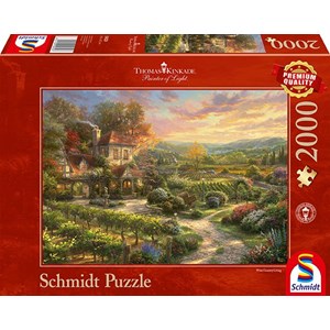 Schmidt Spiele (59629) - Thomas Kinkade: "In the Vineyards" - 2000 pièces