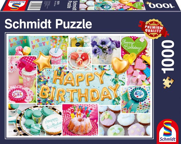 Schmidt Spiele (58379) - "Happy Birthday" - 1000 pièces