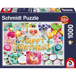 Schmidt Spiele (58379) - "Happy Birthday" - 1000 pièces