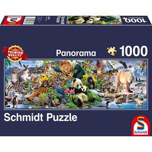 Schmidt Spiele (58384) - "Colorful Animal Kingdom" - 1000 pièces