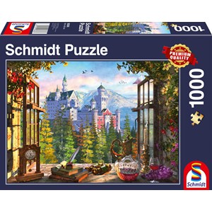 Schmidt Spiele (58386) - "View of the Fairytale Castle" - 1000 pièces