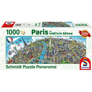 Schmidt Spiele (59597) - Hartwig Braun: "Paris Cityscape" - 1000 pièces