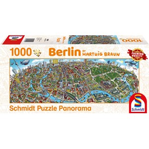 Schmidt Spiele (59594) - Hartwig Braun: "Berlin Cityscape" - 1000 pièces