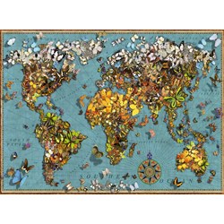 Ravensburger (15043) - "Mappemonde de Papillons" - 500 pièces