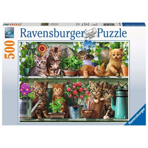 Ravensburger (14824) - "Des chats sur l'Etagère" - 500 pièces