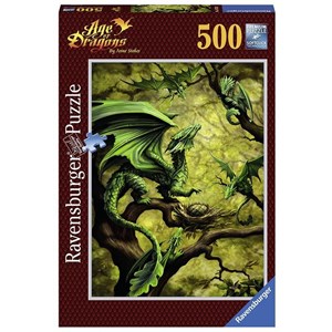 Ravensburger (14789) - Ann Stookey: "Dragon de la Forêt" - 500 pièces