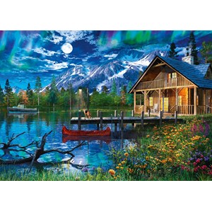 Schmidt Spiele (58365) - "Mountain Lake in the Moonlight" - 500 pièces