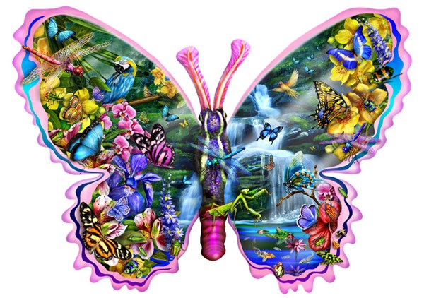 SunsOut (95234) - Lori Schory: "Butterfly Waterfall" - 850 pièces