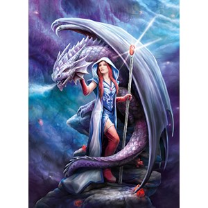 Clementoni (39525) - Anne Stokes: "Dragon Mage" - 1000 pièces