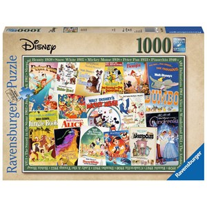 Ravensburger (19874) - "Disney, Vintage Movie Poster" - 1000 pièces