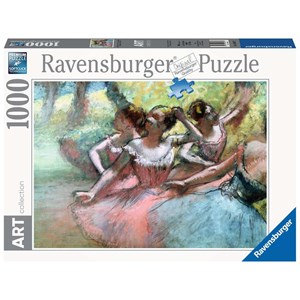Ravensburger (14847) - Edgar Degas: "Quatre Ballerines sur la Scène" - 1000 pièces