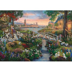 Schmidt Spiele (59489) - Thomas Kinkade: "Les 101 Dalmatiens" - 1000 pièces