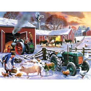 SunsOut (13820) - Kevin Walsh: "Wintertime Farm" - 1000 pièces