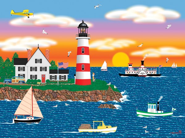 SunsOut (22619) - Mark Frost: "Triangle Point Lighthouse" - 1000 pièces