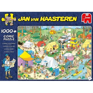 Jumbo (19086) - Jan van Haasteren: "Camping in the Forest" - 1000 pièces