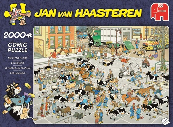 Jumbo (19078) - Jan van Haasteren: "The Cattle Market" - 2000 pièces