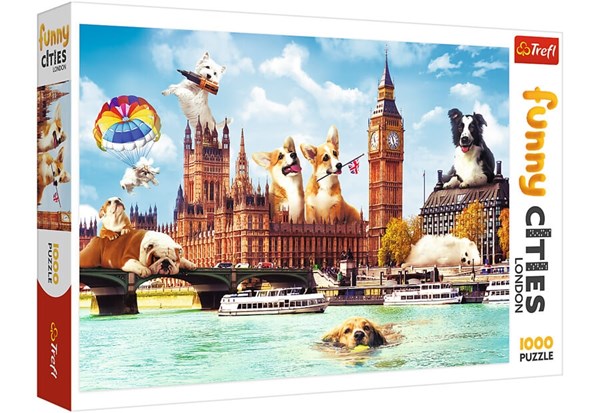 Trefl (10596) - "Dogs in London" - 1000 pièces