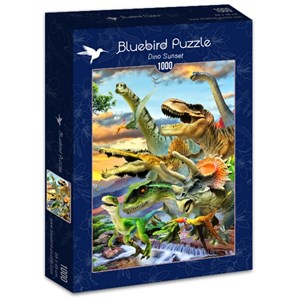 Bluebird Puzzle (70287) - "Dino Sunset" - 1000 pièces