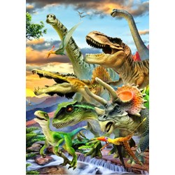 Bluebird Puzzle (70287) - "Dino Sunset" - 1000 pièces