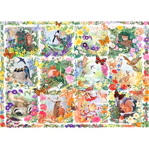 Falcon (11190) - "Country Calendar" - 1000 pièces