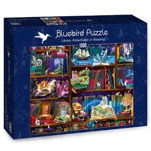 Bluebird Puzzle (70313) - Alixandra Mullins: "Library Adventures in Reading" - 1000 pièces
