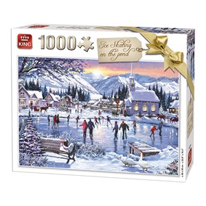 King International (05724) - "Ice Skating on the Pond" - 1000 pièces