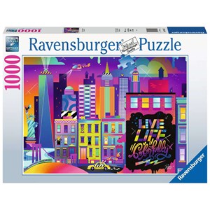Ravensburger (16454) - "Live Life Colorfully, NYC" - 1000 pièces