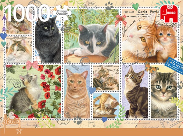 Jumbo (18813) - Francien van Westering: "Cat Stamps" - 1000 pièces
