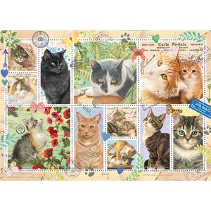 Jumbo (18813) - Francien van Westering: "Cat Stamps" - 1000 pièces