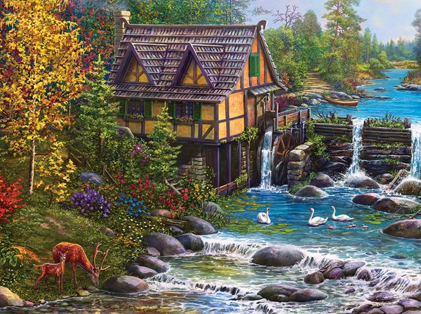 SunsOut (42939) - "Mill by the Stream" - 1000 pièces